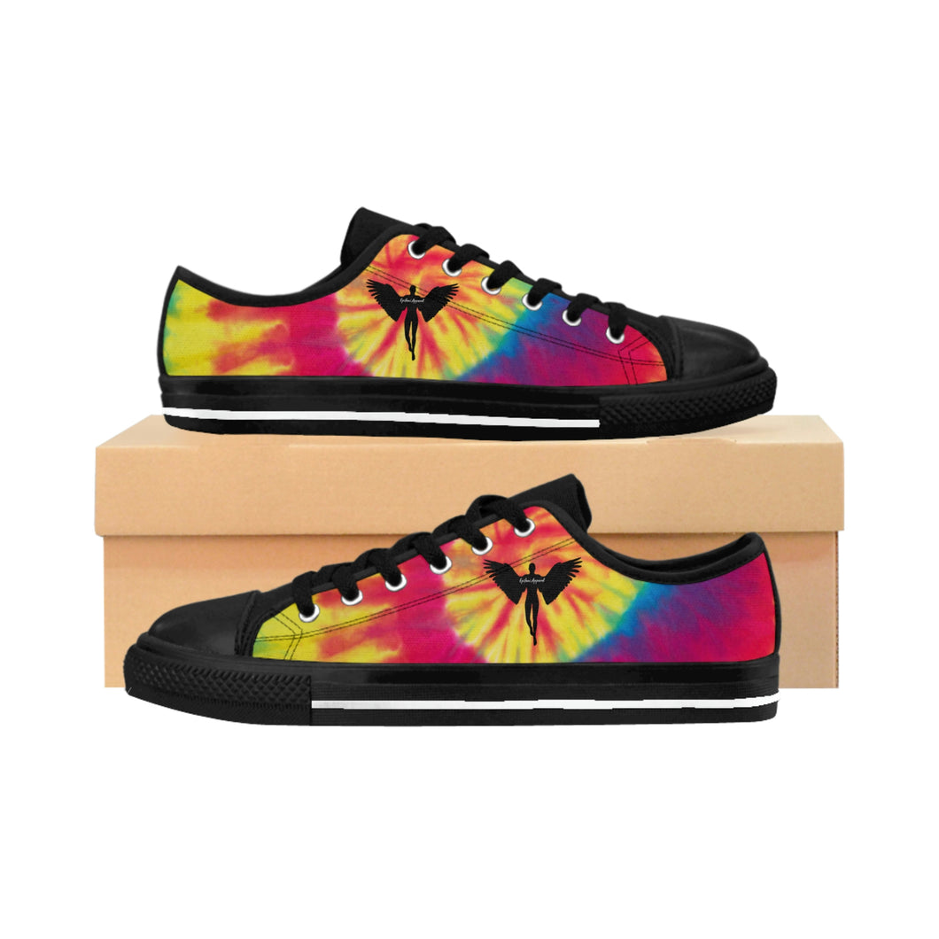 Epifani Apparel Black Logo PEACE SWIRL Low TOP Sneakers