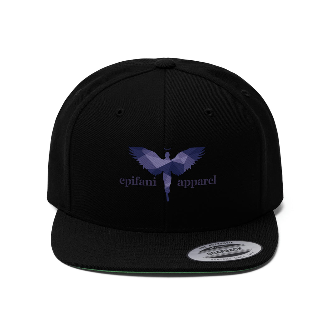 Blu Logo Black Flat Bill Hat